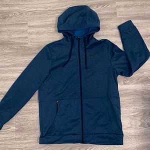Nike Men’s Green Blue zip up hoodie Large